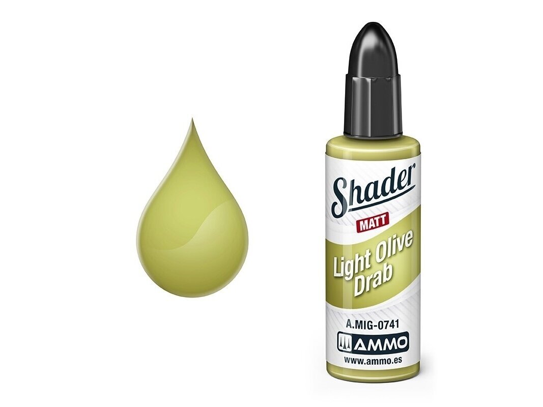 AMMO MIG - MATT SHADER dažai Olive Drab, 10 ml, 0741 1 AMMO MIG - MATT SHADER dažai Olive Drab, 10 ml, 0741 1