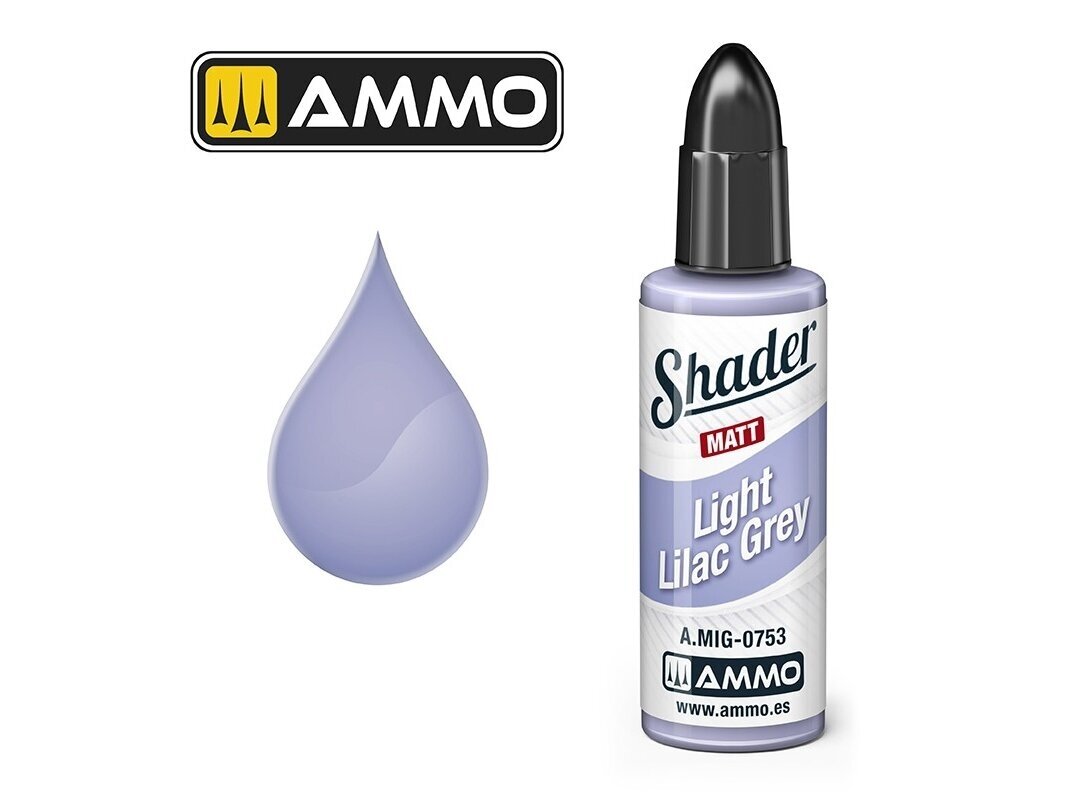 AMMO MIG - MATT SHADER краски Light Lilac Grey, 10 ml, 0753