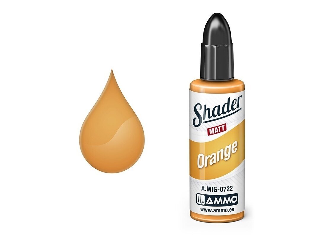 AMMO MIG - MATT SHADER krāsas Orange, 10 ml, 0722 1 AMMO MIG - MATT SHADER krāsas Orange, 10 ml, 0722 1