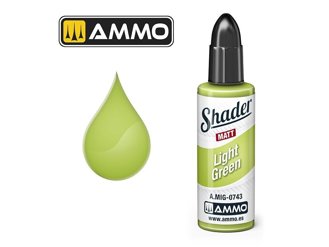 AMMO MIG - MATT SHADER paint Light Green, 10 ml, 0743