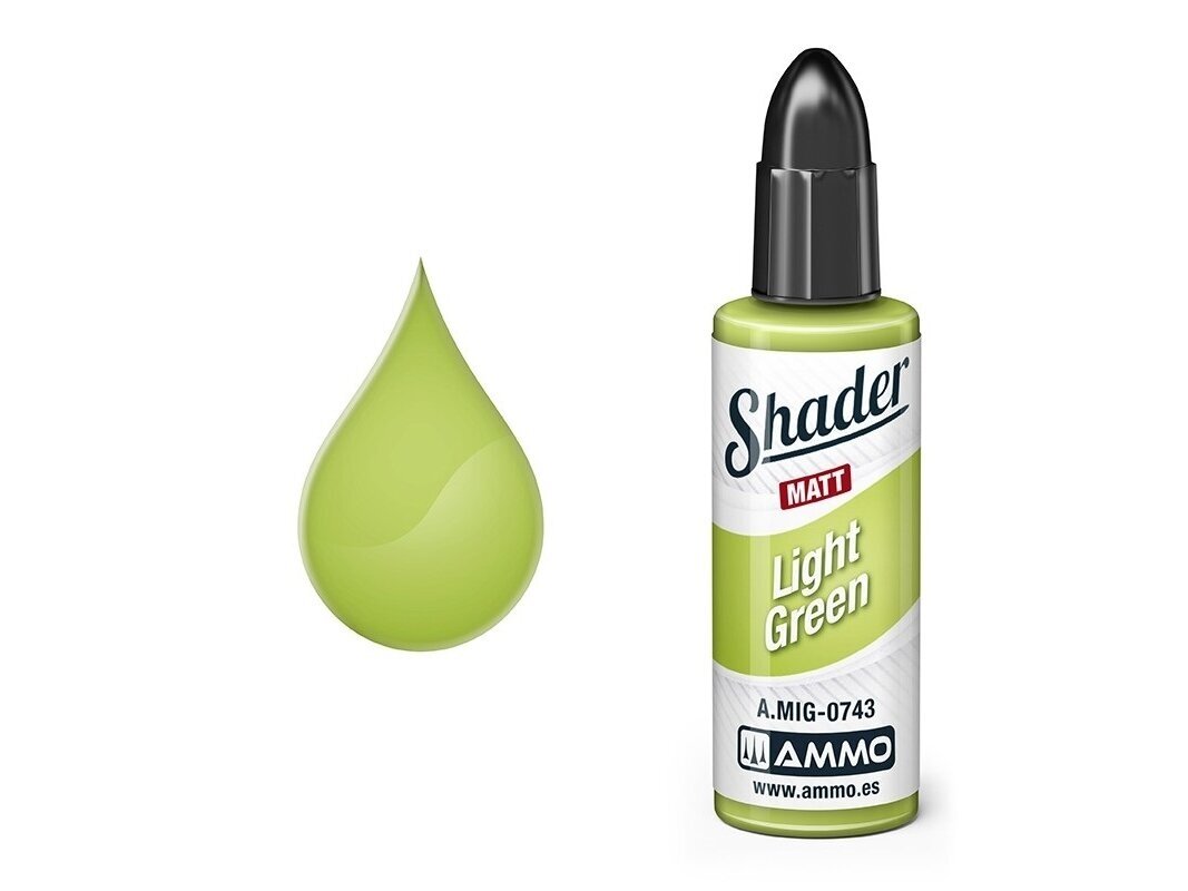 AMMO MIG - MATT SHADER paint Light Green, 10 ml, 0743 1