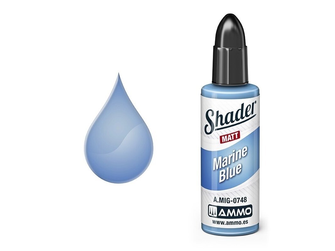 AMMO MIG - MATT SHADER krāsas Marine Blue, 10 ml, 0748 1