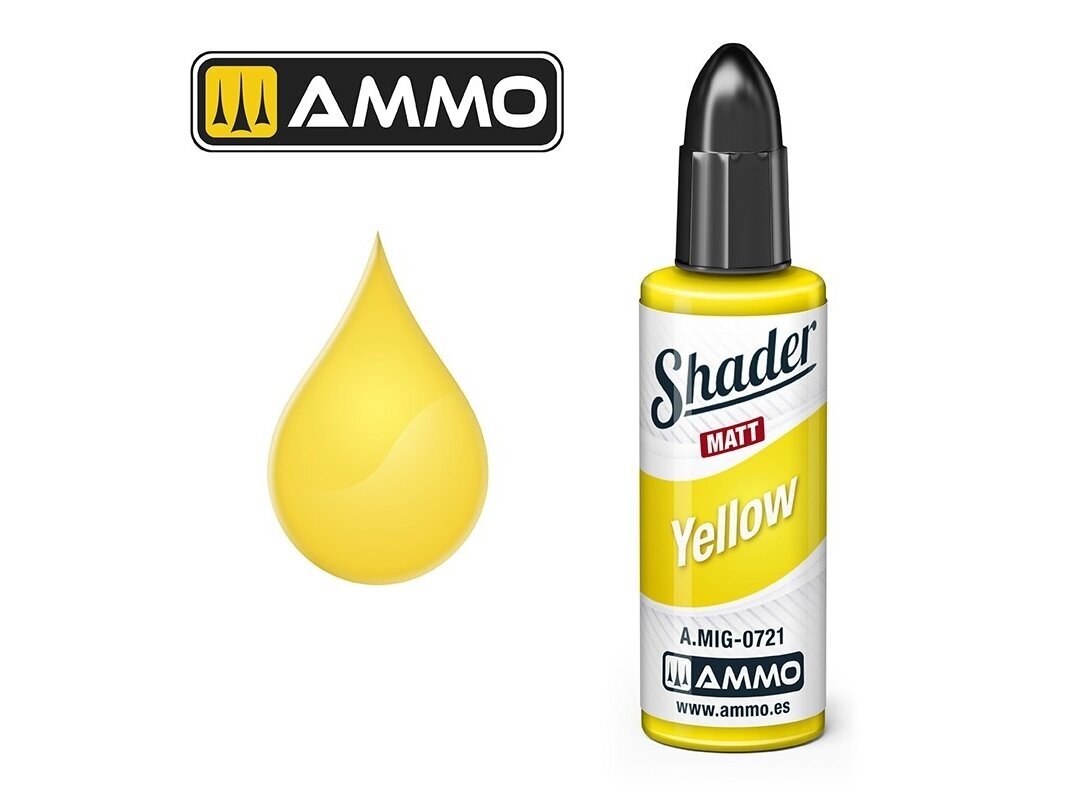 AMMO MIG - MATT SHADER paint Yellow, 10 ml, 0721