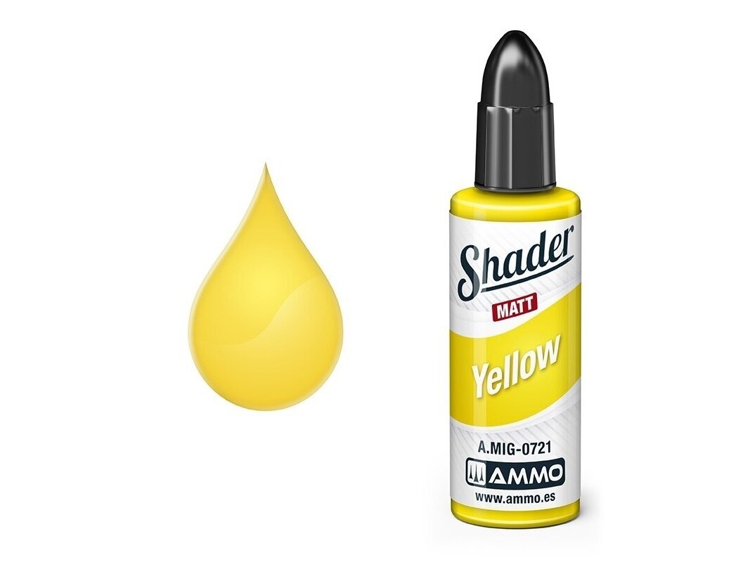 AMMO MIG - MATT SHADER dažai Yellow, 10 ml, 0721 1 AMMO MIG - MATT SHADER dažai Yellow, 10 ml, 0721 1