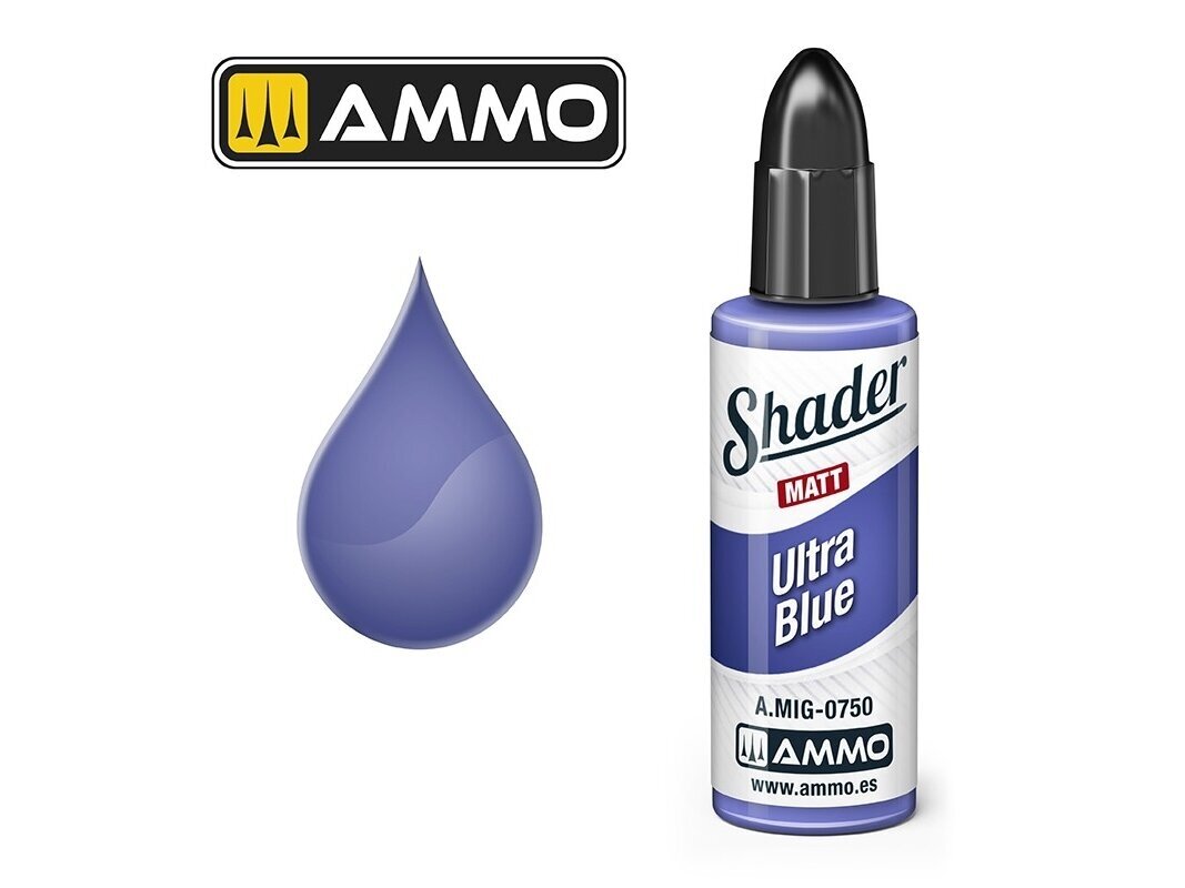 AMMO MIG - MATT SHADER paint Ultra Blue, 10 ml, 0750