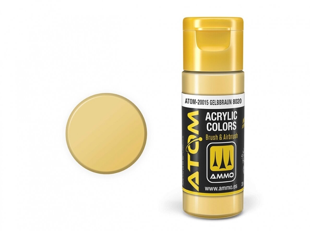 AMMO MIG - ATOM Akrüülvärv Gelbbraun 8020, 20ml, 20015 1 AMMO MIG - ATOM Akrüülvärv Gelbbraun 8020, 20ml, 20015 1