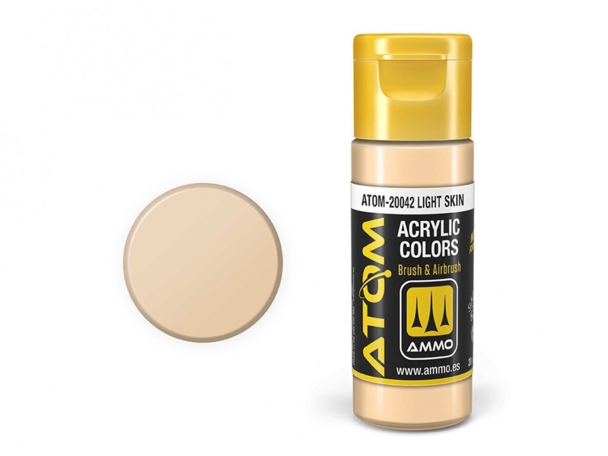AMMO MIG - ATOM Akriliniai dažai Light Skin, 20ml, 20042 1 AMMO MIG - ATOM Akriliniai dažai Light Skin, 20ml, 20042 1