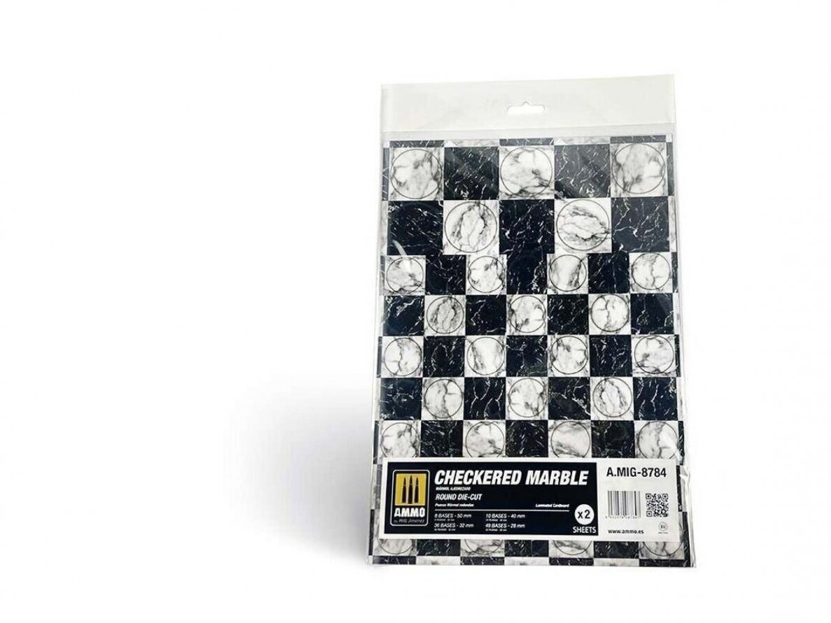 AMMO MIG - medžiaga modeliavimui Checkered Marble. Round die-cut for bases for wargames 8784 1 AMMO MIG - medžiaga modeliavimui Checkered Marble. Round die-cut for bases for wargames 8784 1