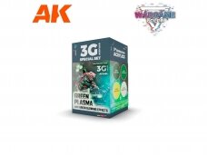 AK Interactive - 3rd generation - Akrilinių dažų rinkinys Green plasma and glowlig effects, AK1064