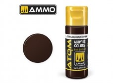 AMMO MIG - ATOM Акриловые Black Brown, 20ml, 20063