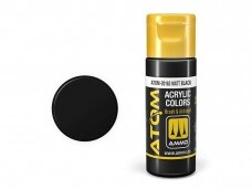 AMMO MIG - ATOM Акриловые краски Matt Black, 20ml, 20163 AMMO MIG - ATOM Акриловые краски Matt Black, 20ml, 20163