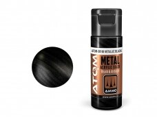 AMMO MIG - ATOM Akrila krāsas METALLIC Black, 20ml, 20168
