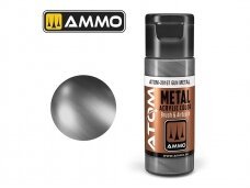 AMMO MIG - ATOM Akrila krāsas METALLIC Gun Metal, 20ml, 20167