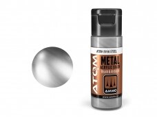 AMMO MIG - ATOM Akrila krāsas METALLIC Steel, 20ml, 20166