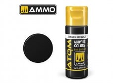 AMMO MIG - ATOM Акриловые краски Matt Black, 20ml, 20163 AMMO MIG - ATOM Акриловые краски Matt Black, 20ml, 20163