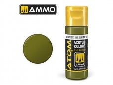 AMMO MIG - ATOM Akrila krāsas Dark Olive Green, 20ml, 20072