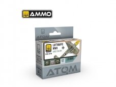 AMMO MIG - ATOM Akrilinių dažų rinkinys Luftwaffe WWII Early Colors, 20910 AMMO MIG - ATOM Akrilinių dažų rinkinys Luftwaffe WWII Early Colors, 20910