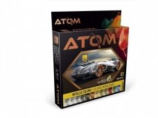 AMMO MIG - ATOM Akrilinių dažų rinkinys Metallic, 20702