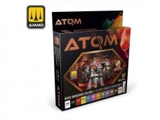 AMMO MIG - ATOM Acrylic paint set Basic Wargames Colors I, 20706