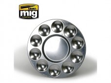 AMMO MIG - Metalinė dažų paletė (10 vietų), 8009