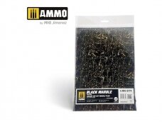 AMMO MIG - medžiaga modeliavimui Black Marble. Square die-cut marble tiles 8774