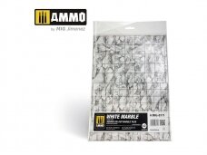 AMMO MIG - White Marble. Square die-cut marble tiles 8771