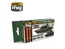 AMMO MIG - Aкрил набор красок MYTHICAL RUSSIAN GREEN COLORS 1935-2016, 7160