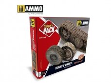AMMO MIG - Sendinimo rinkinys SUPER PACK TRACKS & WHEELS, 7808
