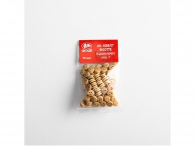 Amati - Boxwood deadeyes, 7mm, (100 gab.), 4055,07 Amati - Boxwood deadeyes, 7mm, (100 gab.), 4055,07