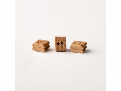 Amati - Riešutmedžio dvigubas blokas, 4mm, (100 vnt.), 4080,04 2