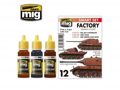 AMMO MIG - Acrylic paint set GERMAN FACTORY COLORS, 7142