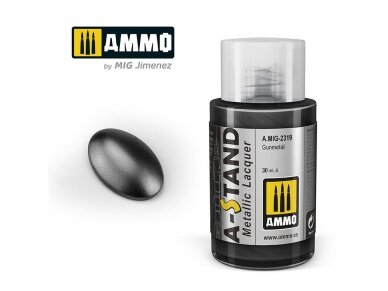 AMMO MIG - A-Stand värv Gunmetal (metallist), 30 ml, 2319