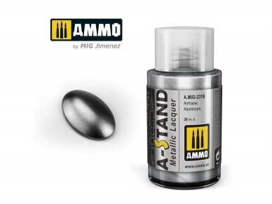 AMMO MIG - A-Stand krāsas Airframe Aluminium (metālisks), 30 ml, 2318