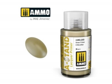 AMMO MIG - A-Stand Teraga krunt Brown Primer & Microfiller, 30ml, 2353