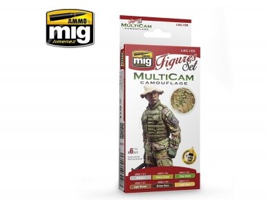 AMMO MIG - Akrilinių dažų rinkinys MULTICAM CAMOUFLAGE, 7028