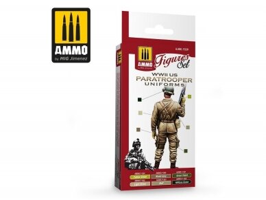 AMMO MIG - Acrylic paint set WWII US PARATROOPERS UNIFORMS, 7039 1