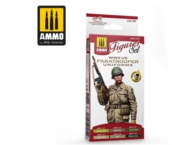 AMMO MIG - Acrylic paint set WWII US PARATROOPERS UNIFORMS, 7039