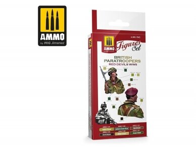 AMMO MIG - Acrylic paint set British Paratroopers Red Devils WWII, 7045 1