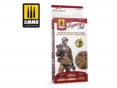 AMMO MIG - Akrilinių dažų rinkinys WAFFEN SS Autumn Camo. German Einchenlaubmuster, 7041