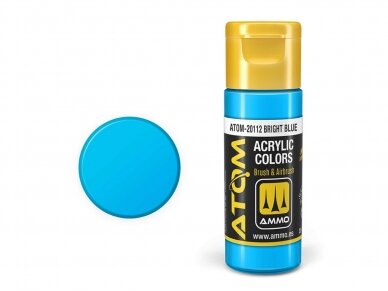 AMMO MIG - ATOM Akriliniai dažai Bright Blue, 20ml, 20112 1 AMMO MIG - ATOM Akriliniai dažai Bright Blue, 20ml, 20112 1