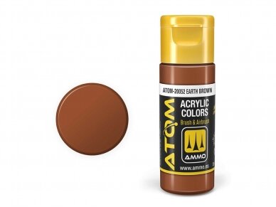 AMMO MIG - ATOM Acrylic paint Earth Brown, 20ml, 20052 1 AMMO MIG - ATOM Acrylic paint Earth Brown, 20ml, 20052 1