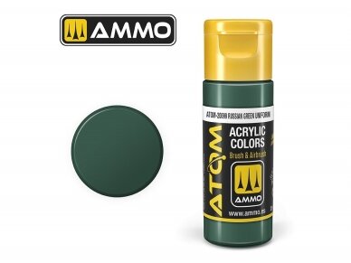 AMMO MIG - ATOM Akriliniai dažai Russian Green Uniform, 20ml, 20099 AMMO MIG - ATOM Akriliniai dažai Russian Green Uniform, 20ml, 20099
