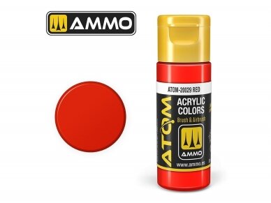 AMMO MIG - ATOM Akrila krāsas Red, 20ml, 20029