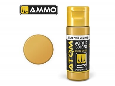AMMO MIG - ATOM Akrila krāsas Mustard, 20ml, 20022
