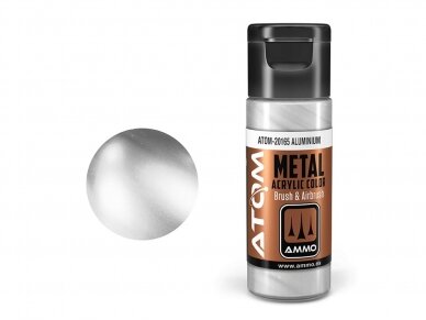 AMMO MIG - ATOM Akrila krāsas METALLIC Aluminium, 20ml, 20165 1