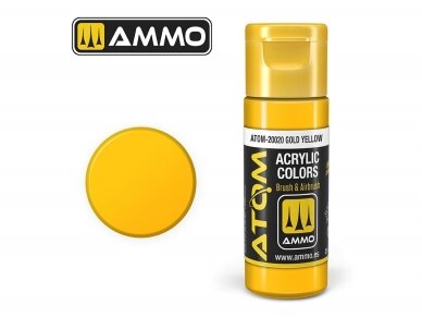AMMO MIG - ATOM Acrylic paint Gold Yellow, 20ml, 20020 AMMO MIG - ATOM Acrylic paint Gold Yellow, 20ml, 20020