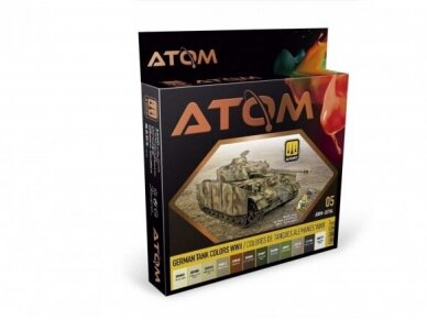 AMMO MIG - ATOM Akrilinių dažų rinkinys German Tank Colors WWII, 20704 1