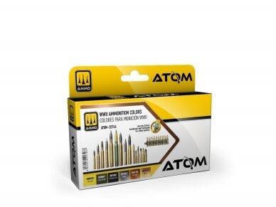 AMMO MIG - ATOM Набор акриловых красок WWII Ammunition Colors, 20746 1 AMMO MIG - ATOM Набор акриловых красок WWII Ammunition Colors, 20746 1
