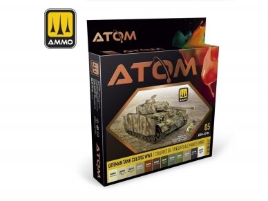 AMMO MIG - ATOM Akrilinių dažų rinkinys German Tank Colors WWII, 20704