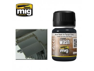 AMMO MIG - Sendinimo priemonė BLUE WASH FOR PANZER GREY, 35ml, 1006